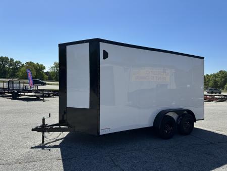 New 2026 7X14 TANDEM AXLE ENCLOSED TRAILER WITH BLACKOUT PACKAGE