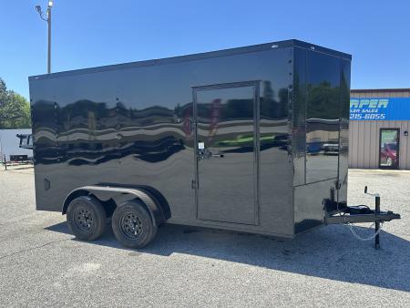 New 2026 7X14 TANDEM AXLE ENCLOSED TRAILER WITH BLACKOUT PACKAGE