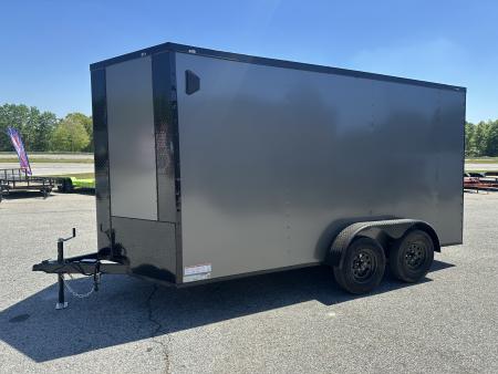 New 2026 7X14 TANDEM AXLE ENCLOSED TRAILER WITH BLACKOUT PACKAGE