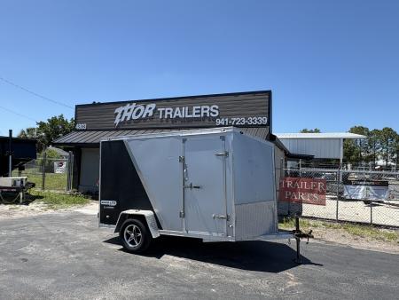 Used USED 2011 Stealth Trailers 6X10 SA ALUMINUM FRAME 2 TONE SILVER & BL Cargo / Enclosed Trailer