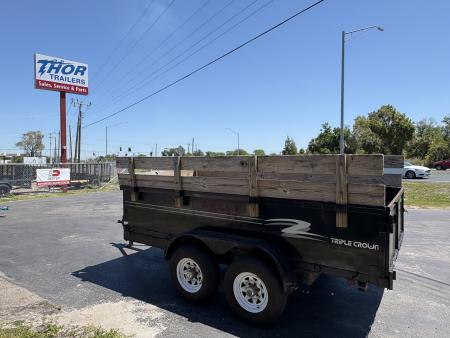 Used USED 2007 6X12 10K DUMP TRAILER 2FT SIDES PLUS WOOD Dump Trailer