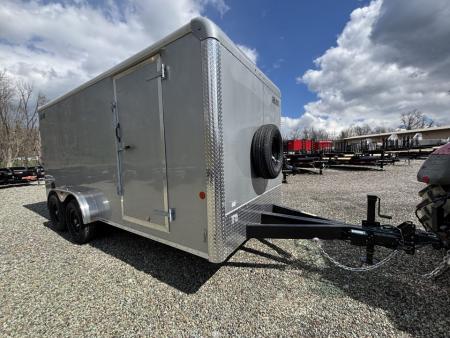 New 2026 Car Mate Trailers 7x16 Custom Cargo HD Enclosed Trailer - W/ Ramp (6  extra height) - 110V Package - 9990# GVWR