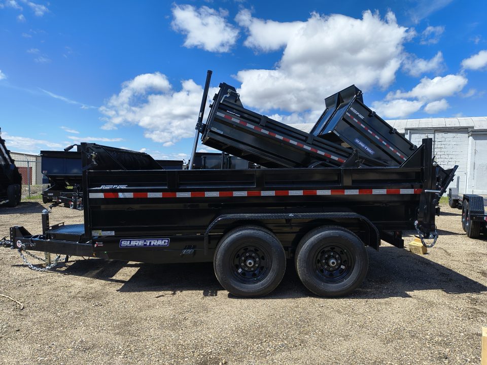 New 2026 Sure-Trac 7X12 12K HD TELESCOPIC Dump Trailer