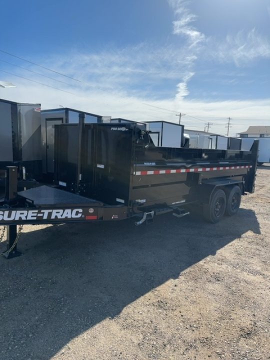 New 2026 Sure-Trac 7X16 17.6K 3' PRO SER TELESCOPIC Dump Trailer