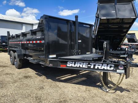 New 2026 Sure-Trac 7X16 17.6K 3' PRO SER TELESCOPIC Dump Trailer