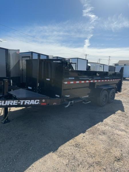 New 2026 Sure-Trac 7X16 17.6K 3' PRO SER TELESCOPIC Dump Trailer