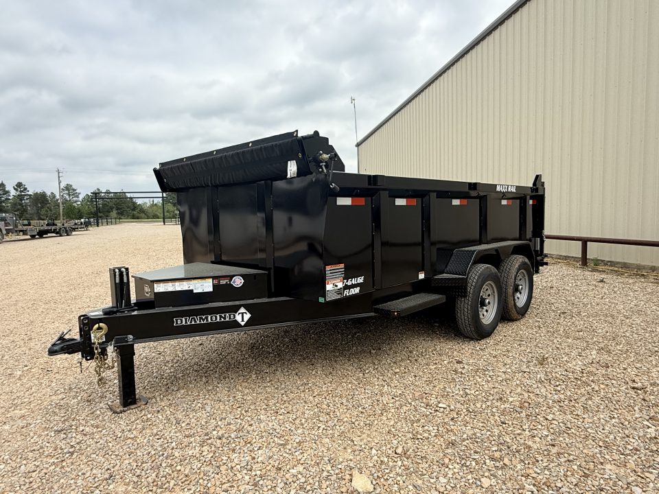 New 2026 Diamond T 83" x 14' Lo Profile Dump 140, 7Ks, GVWR 14000 Dump Trailer