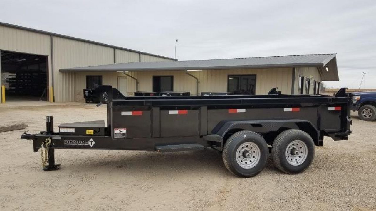 New 2026 Diamond T 83" x 14' Lo Profile Dump 140, GVWR 14000#, 7Ks Dump Trailer