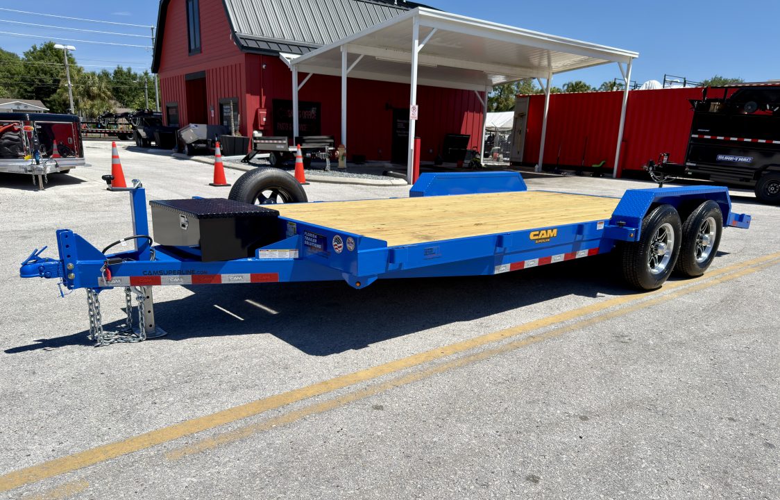 New 2026 Cam Superline 7x18 (14+4) Wood Deck Car Hauler