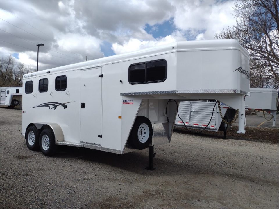 New 2027 Trails West Adventure 3 Horse Trailer