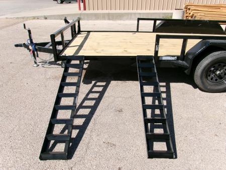 New 2027 Load Trail 83x16 Tandem Utility w/ 4' Ramp Gate & Side Ramps 7k