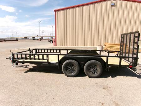 New 2027 Load Trail 83x16 Tandem Utility w/ 4' Ramp Gate & Side Ramps 7k