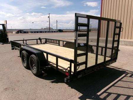 New 2027 Load Trail 83x16 Tandem Utility w/ 4' Ramp Gate & Side Ramps 7k