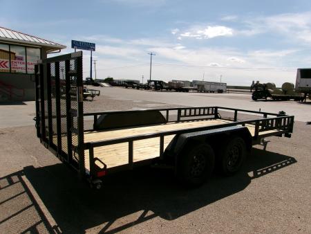 New 2027 Load Trail 83x16 Tandem Utility w/ 4' Ramp Gate & Side Ramps 7k