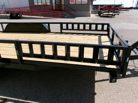 New 2027 Load Trail 83x16 Tandem Utility w/ 4' Ramp Gate & Side Ramps 7k