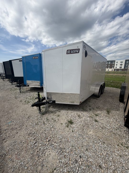 New 2026 Cargo Mate EHECO714TA2-24 Enclosed 7x14 TA RAMP DOOR (GVW:7000) WHITE