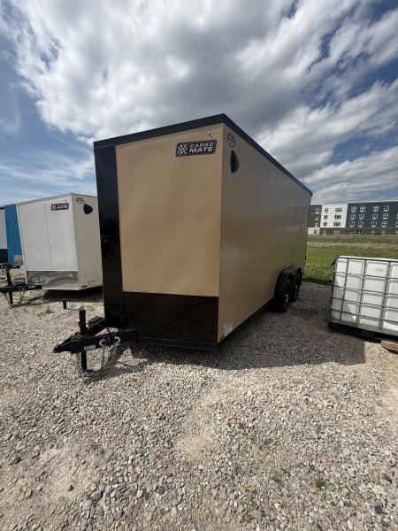 New 2026 CARGO MATE EHW716TA2-24 Cargo / Enclosed Trailer 7.5X16 TA RAMP DOOR (GVW:7000) SAHARA TAN