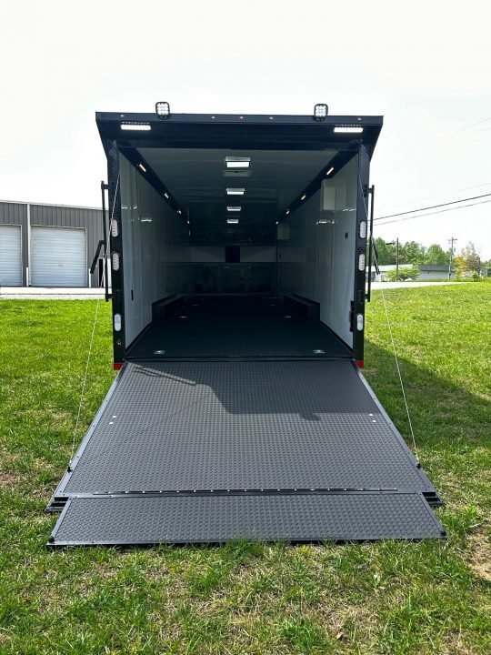 New 2026 Rock Solid Cargo 8.5x32 Race Trailer-Finished Interior-Triple 7000 TORSIONS -HD RAMP-10" BOGEY WHEELS-50 AMP ELECTRIC PACKAGE