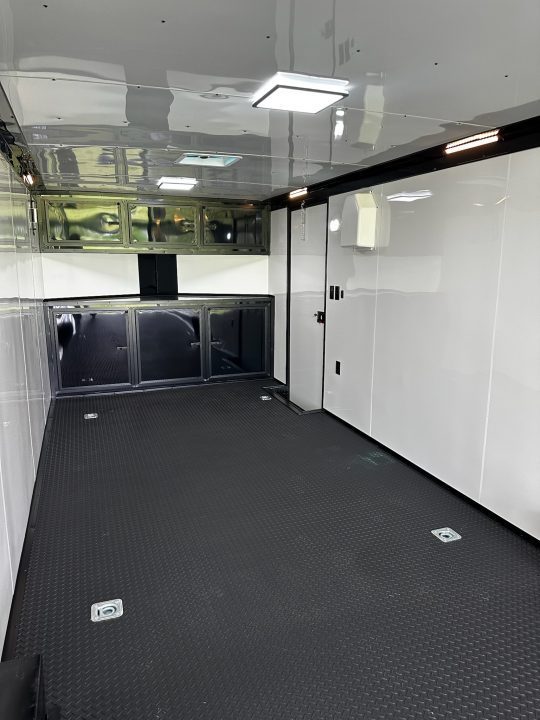 New 2026 Rock Solid Cargo 8.5x32 Race Trailer-Finished Interior-Triple 7000 TORSIONS -HD RAMP-10" BOGEY WHEELS-50 AMP ELECTRIC PACKAGE