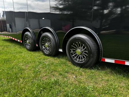 New 2026 Rock Solid Cargo 8.5x32 Race Trailer-Finished Interior-Triple 7000 TORSIONS -HD RAMP-10" BOGEY WHEELS-50 AMP ELECTRIC PACKAGE
