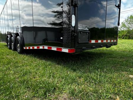 New 2026 Rock Solid Cargo 8.5x32 Race Trailer-Finished Interior-Triple 7000 TORSIONS -HD RAMP-10" BOGEY WHEELS-50 AMP ELECTRIC PACKAGE