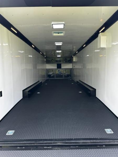 New 2026 Rock Solid Cargo 8.5x32 Race Trailer-Finished Interior-Triple 7000 TORSIONS -HD RAMP-10" BOGEY WHEELS-50 AMP ELECTRIC PACKAGE