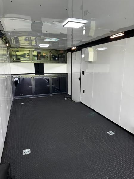 New 2026 Rock Solid Cargo 8.5x32 Race Trailer-Finished Interior-Triple 7000 TORSIONS -HD RAMP-10" BOGEY WHEELS-50 AMP ELECTRIC PACKAGE