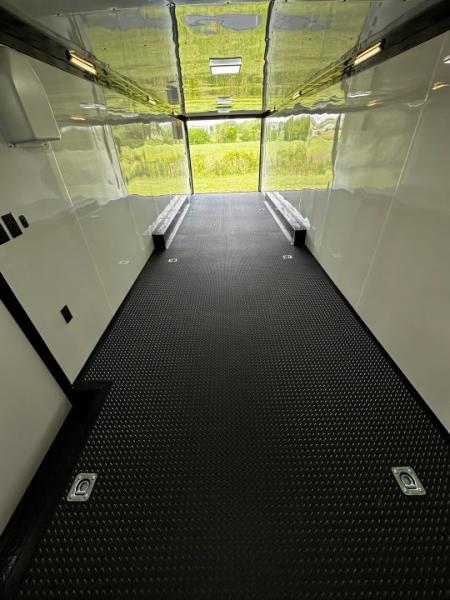 New 2026 Rock Solid Cargo 8.5x32 Race Trailer-Finished Interior-Triple 7000 TORSIONS -HD RAMP-10" BOGEY WHEELS-50 AMP ELECTRIC PACKAGE