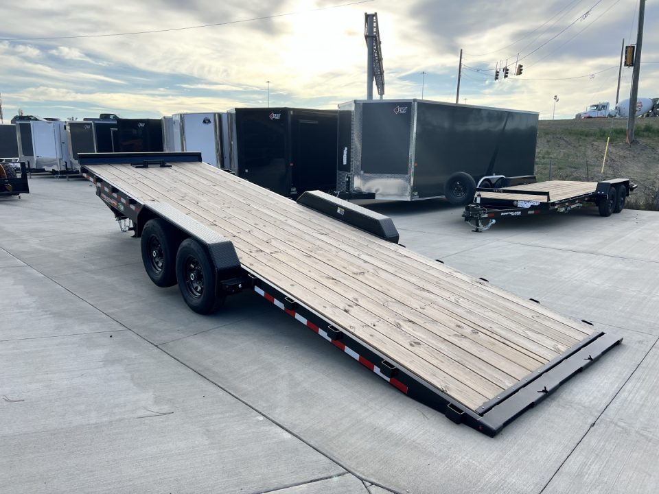 New NEW 2026 HEAVY DUTY H&H Speedloader 24’ POWER TILTbed flatbed Trailer 2-7000 lb axles =14K