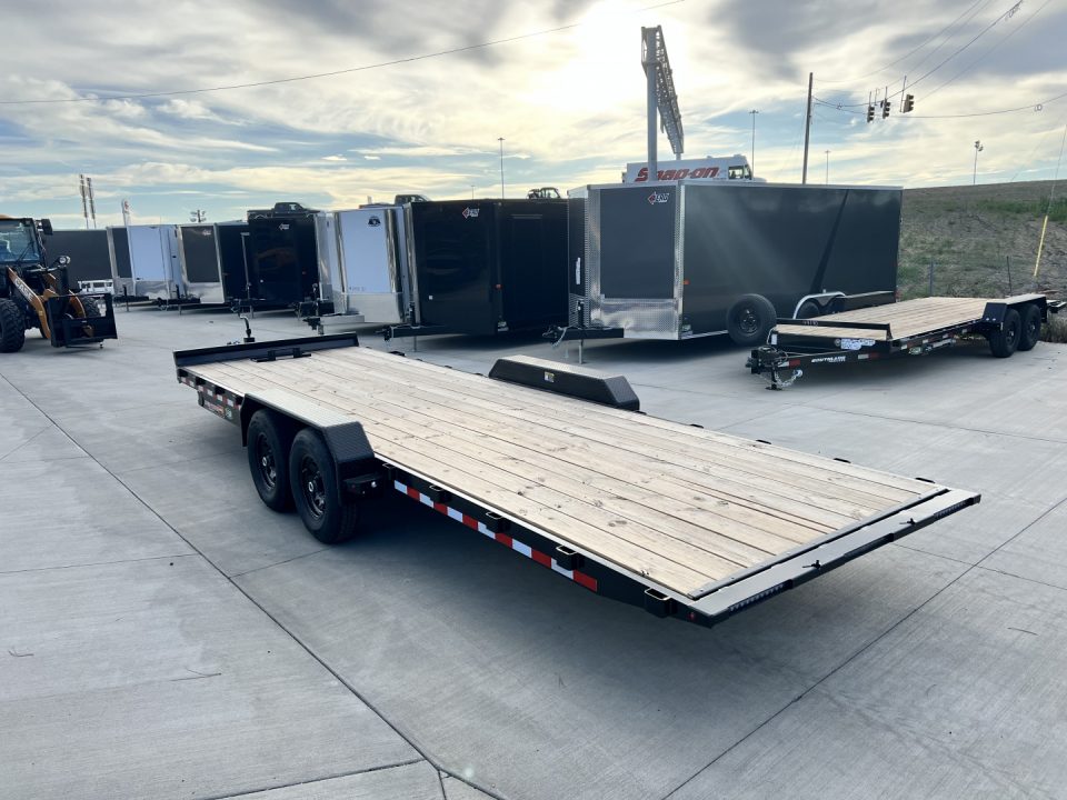 New NEW 2026 HEAVY DUTY H&H Speedloader 24’ POWER TILTbed flatbed Trailer 2-7000 lb axles =14K
