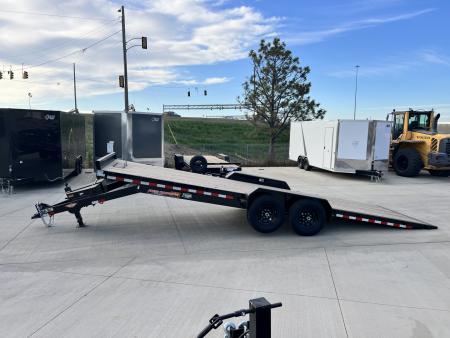 New NEW 2026 HEAVY DUTY H&H Speedloader 24’ POWER TILTbed flatbed Trailer 2-7000 lb axles =14K