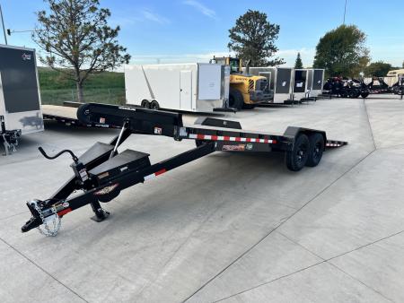 New NEW 2026 HEAVY DUTY H&H Speedloader 24’ POWER TILTbed flatbed Trailer 2-7000 lb axles =14K