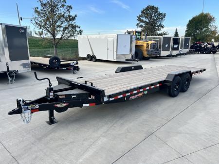 New NEW 2026 HEAVY DUTY H&H Speedloader 24’ POWER TILTbed flatbed Trailer 2-7000 lb axles =14K