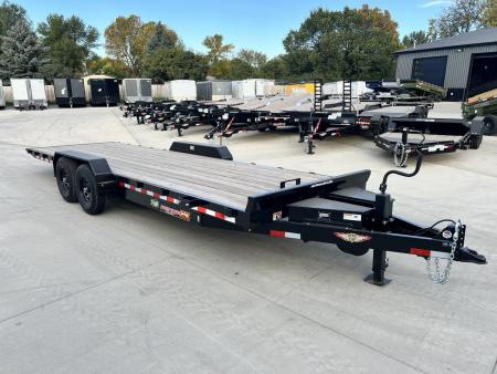 New NEW 2026 HEAVY DUTY H&H Speedloader 24’ POWER TILTbed flatbed Trailer 2-7000 lb axles =14K
