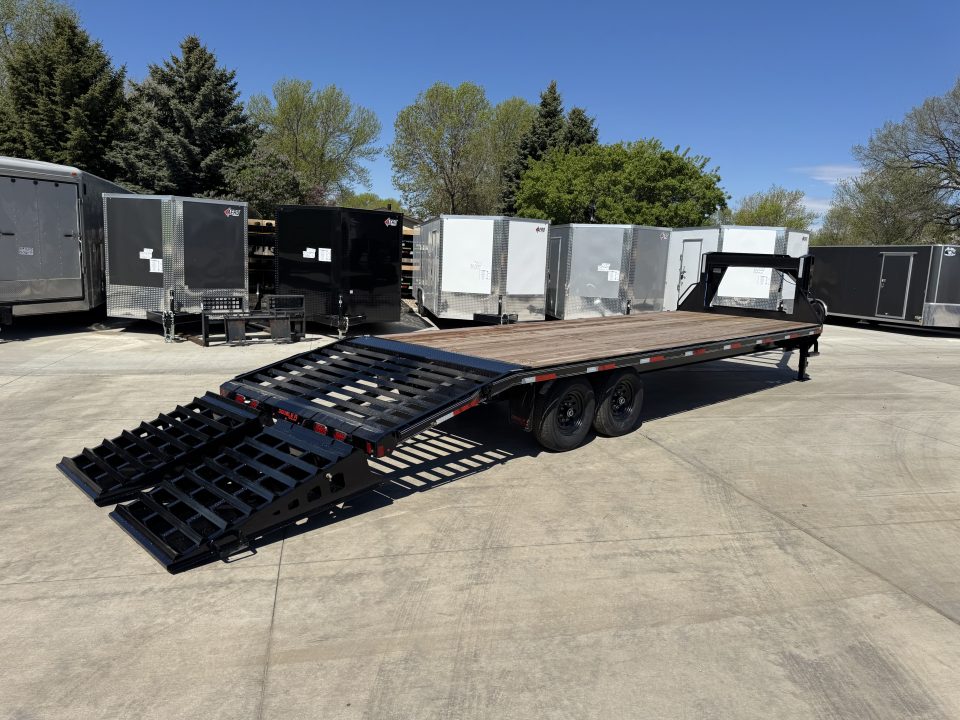 New 2026 Double A 28’ Gooseneck Deckover 23’ plus 5’ x 102” with 2-7K tandem axles=14k