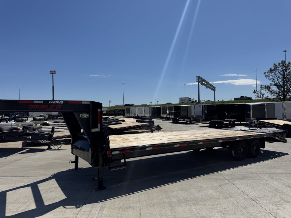 New 2026 Double A 28’ Gooseneck Deckover 23’ plus 5’ x 102” with 2-7K tandem axles=14k