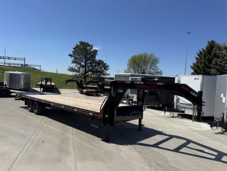 New 2026 Double A 28’ Gooseneck Deckover 23’ plus 5’ x 102” with 2-7K tandem axles=14k