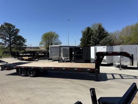 New 2026 Double A 28’ Gooseneck Deckover 23’ plus 5’ x 102” with 2-7K tandem axles=14k