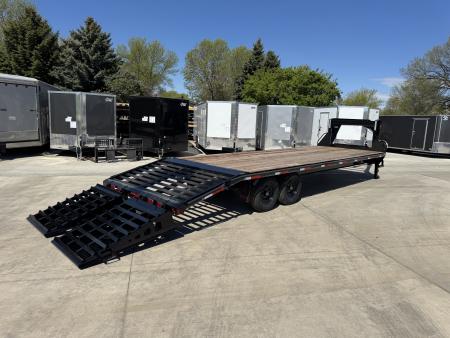 New 2026 Double A 28’ Gooseneck Deckover 23’ plus 5’ x 102” with 2-7K tandem axles=14k
