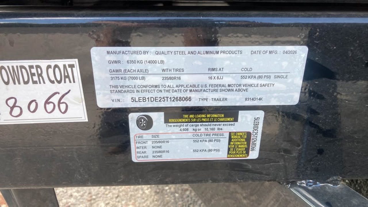 New 2026 Quality Steel and Aluminum 7x14 Dump Trailer
