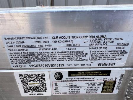 New 2027 Aluma 10' 6810H Aluminum Utility Trailer