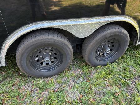 Used 2025 All World Trailers 8.5 X 24 Enclosed Black Trailer with AC Unit