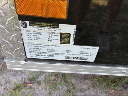 Used 2025 All World Trailers 8.5 X 24 Enclosed Black Trailer with AC Unit