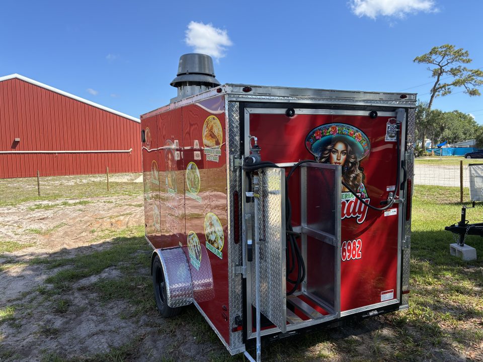 Used 2025 All World Trailers 6 X 12 Single Axle Food Truck with Propane Tank Holder on Back
