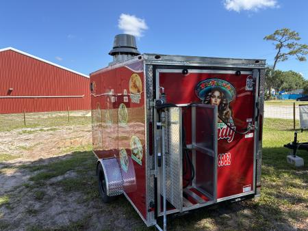 Used 2025 All World Trailers 6 X 12 Single Axle Food Truck with Propane Tank Holder on Back