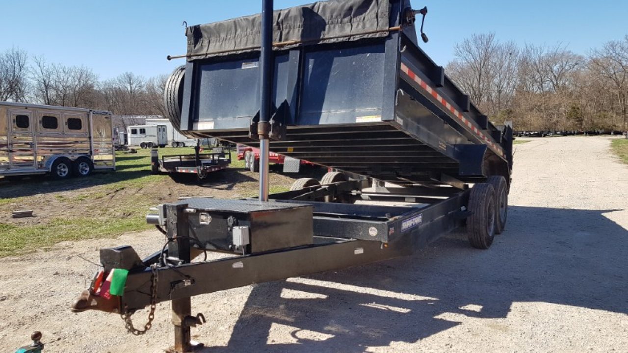 Used 2021 SURE-TRAC 82x16 16K Telescopic Dump Trailer