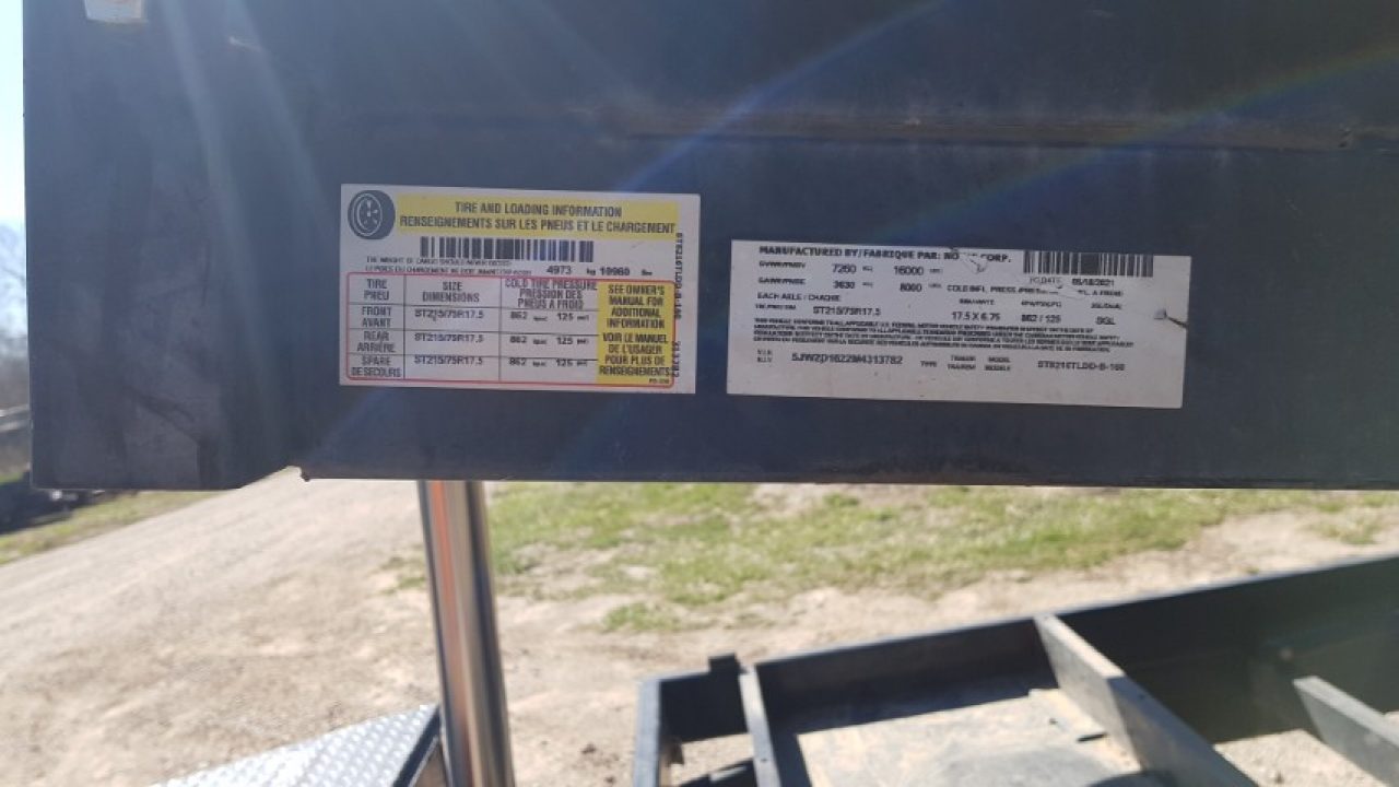 Used 2021 SURE-TRAC 82x16 16K Telescopic Dump Trailer