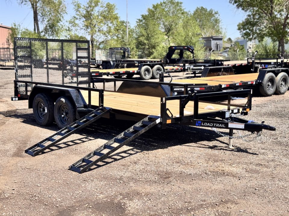 New 2026 Load Trail 7-16 Tandem Axle Ramp Gate Utility W/ ATV Ramps 7K GVWR