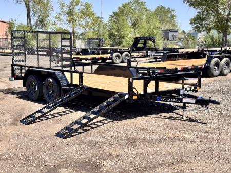 New 2026 Load Trail 7-16 Tandem Axle Ramp Gate Utility W/ ATV Ramps 7K GVWR