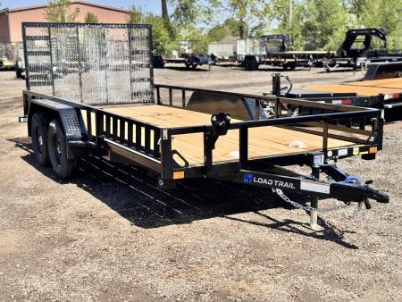 New 2026 Load Trail 7-16 Tandem Axle Ramp Gate Utility W/ ATV Ramps 7K GVWR